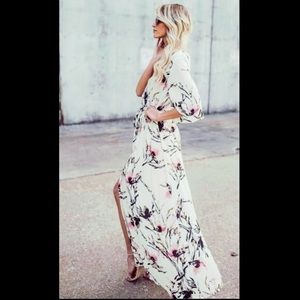 Vici Lovebird Wrap Maxi Dress NWOT